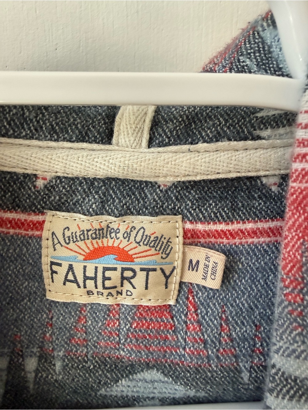 Faherty Blanket Baja Hoodie, in Colorado Jewel - Picture 7 of 9